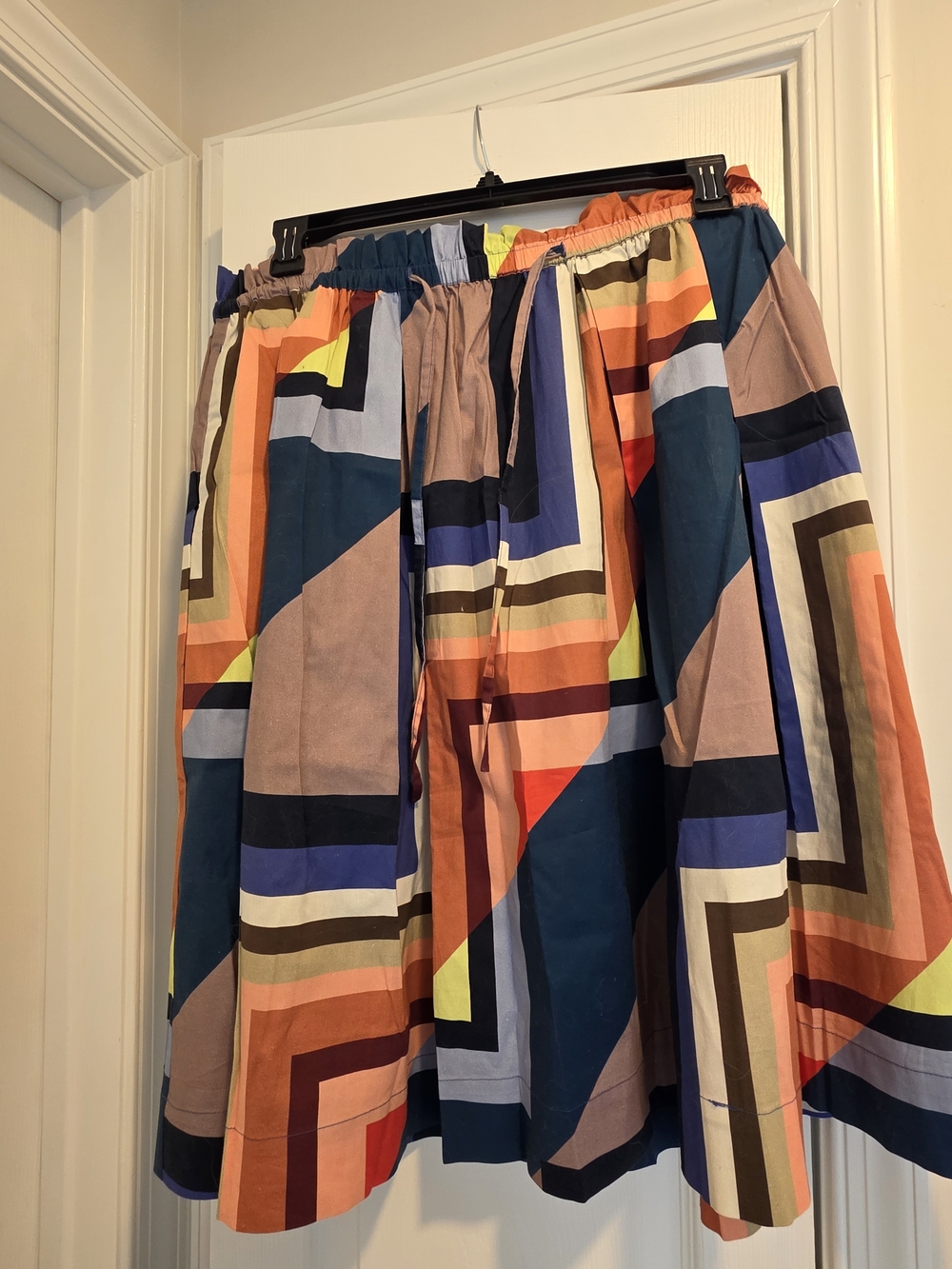 Eloquii Multi-Color Geometric Circle Skirt - Picture 2 of 5